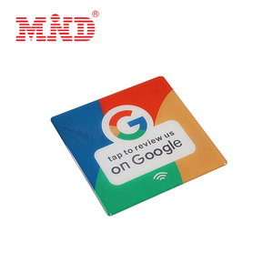 Individuelles Epoxyd Social Medial Google Überprüfung NFC RFID-Karte QR-Code 13.56 MHz Tag Überprüfung Unternehmensschild - Product Image 5