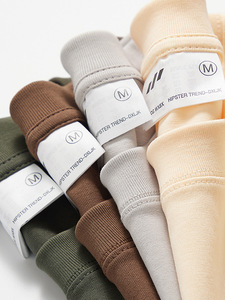 Kaus pria rajut kerah bulat 100% katun, T-Shirt motif reguler, cepat kering uniseks layar - Product Image 2