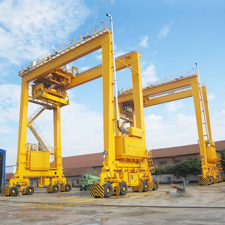 Китай 35 тонн RTG кран резиновый контейнер портальный кран 45 тонн по цене перевозчика