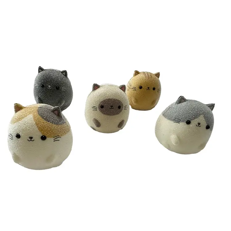 Venta al por mayor kawaii squeeze Super stress reliever suave squishy lento aumento de juguetes pu bolas de espuma gato