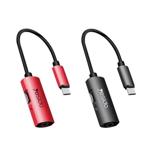 Drop Shopping Shopping Type-C音频连接器适配器UsbC至3.5毫米插孔Aux音频分离器适配器