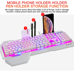 Teclado con cable con retroiluminación RGB Anti-ghosting Teclado mecánico para juegos para PC Teclado de jugador impermeable de escritorio - Product Image 3
