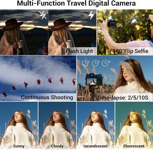 4K 48MP Vlogging <strong>Camera</strong> 16X Digital Zoom Auto Focus Photo <strong>Camera</strong> Digital Support 52mm External Wide Angle and Macro Lens - Product Image 6
