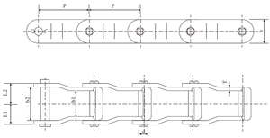 <span class=keywords><strong>D88c</strong></span> thép không gỉ cái trục <span class=keywords><strong>chain</strong></span> cho snowplow với 66.27 mét Pitch - Product Image 2