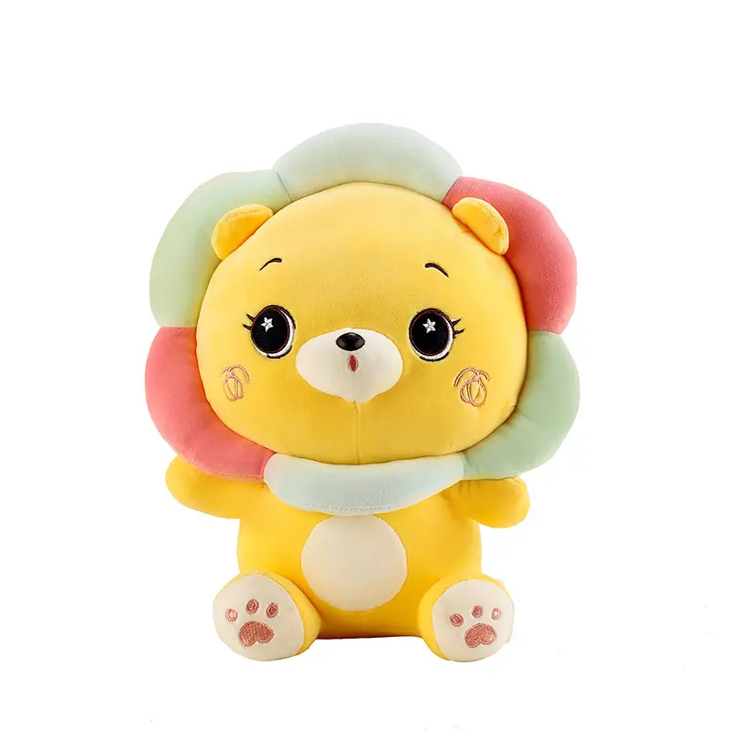 Cute and fat lion plush pillow different size with cheap price plush animal toy