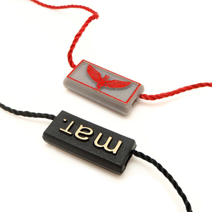 Sello de cuerda de plástico Etiqueta de bloqueo Diseño personalizado Prenda personalizada Logotipo de marca 3D Cadena de etiqueta colgante - Product Image 1