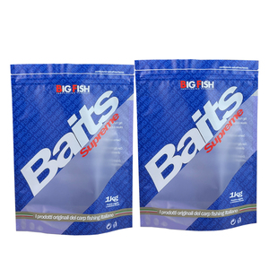 Custom Fish Lure Reiß verschluss Wieder versch ließbarer 3-seitiger Verschluss beutel Angelhaken <span class=keywords><strong>Tackle</strong></span> Bait Swimbait Weiche Plastik verpackungs tasche Clear Window - Product Image 4