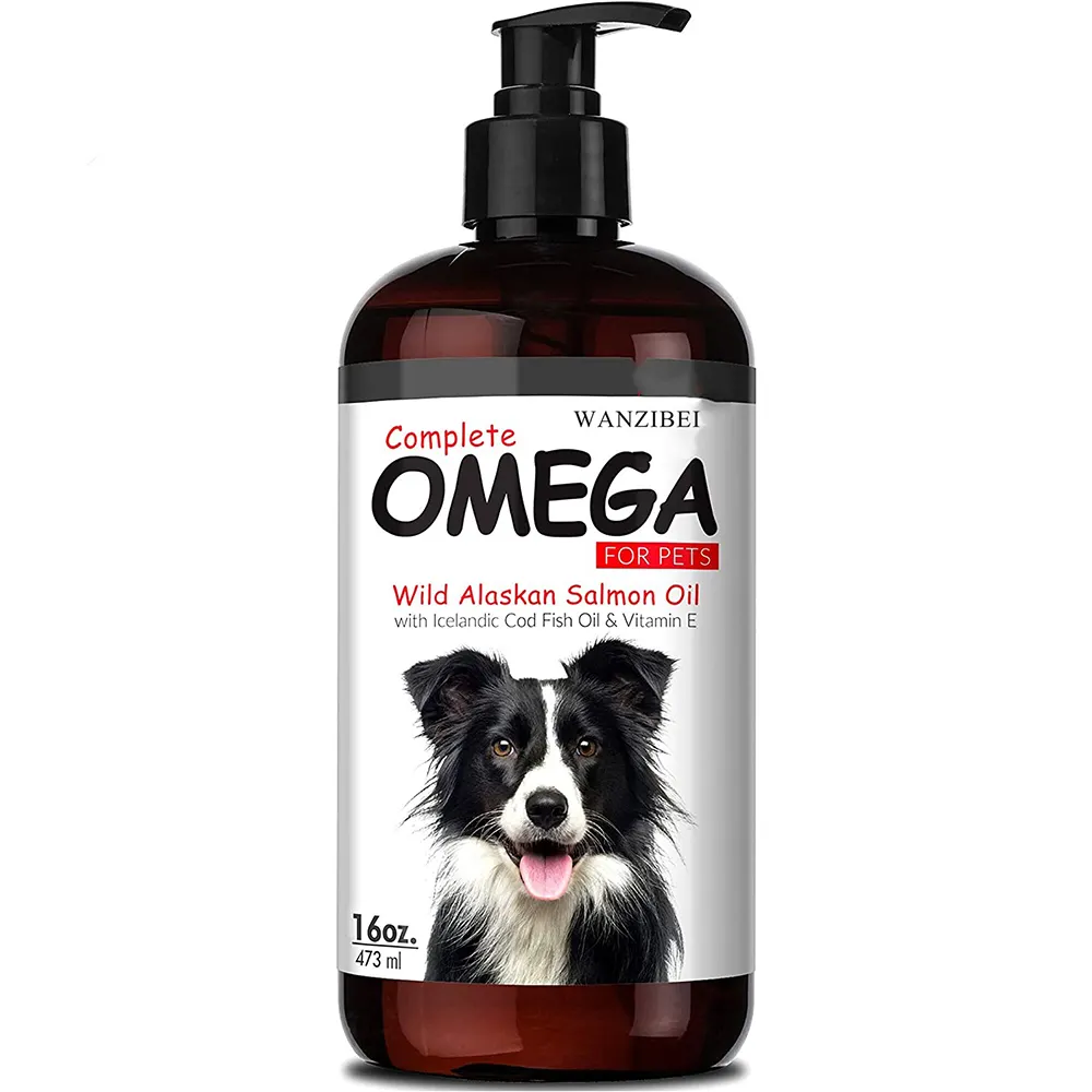 Aceite de salmón 100% Natural para perros, aceite de pescado Omega 3 EPA DHA, suplemento alimenticio líquido para mascotas