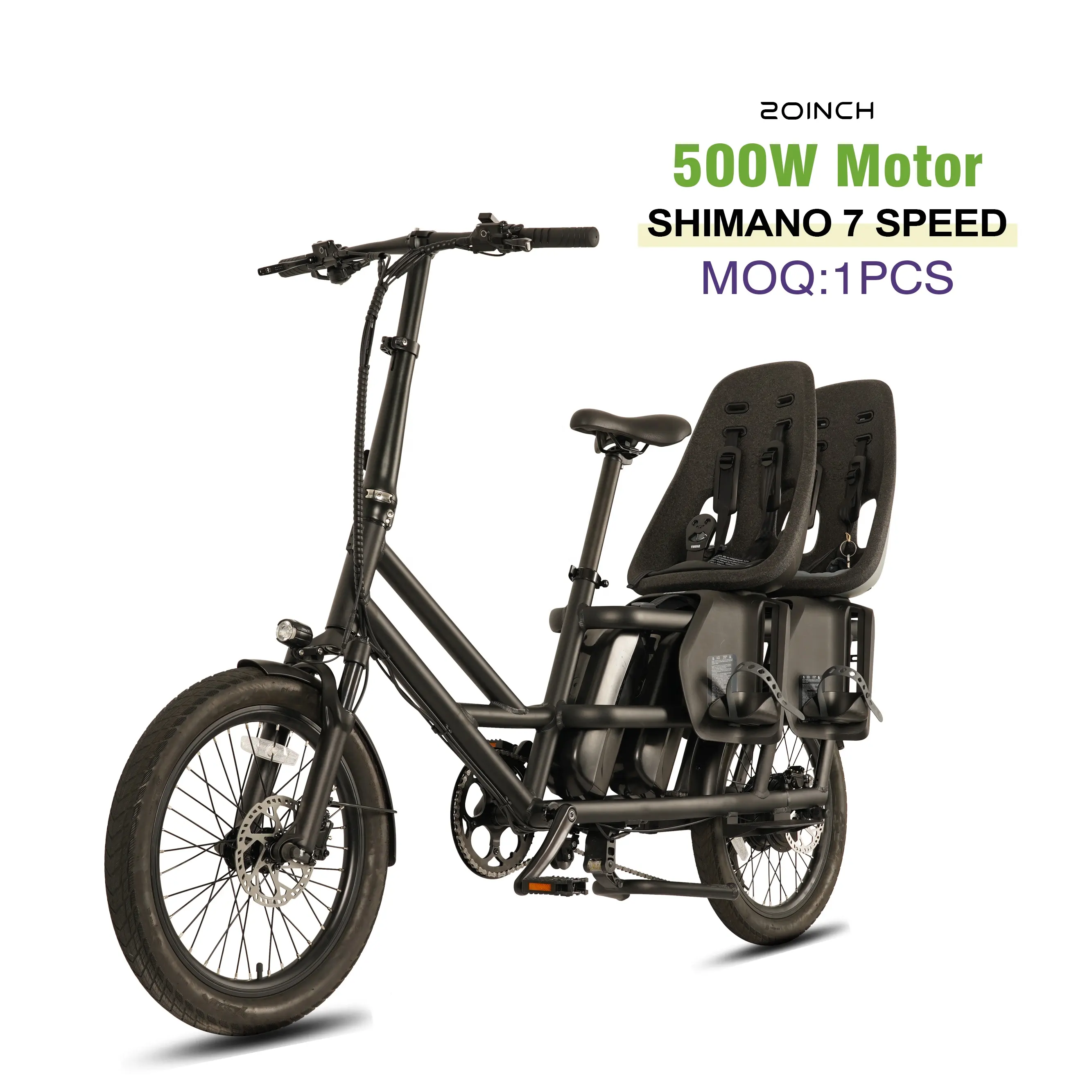 48V batteria al litio Cargo bicicletta con mozzo posteriore motore 20 '* ruota 2.4 telaio in lega di alluminio bici