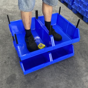 Dikdörtgen istiflenebilir küçük çekmeceli saklama dolabı kovaları plastik yığın ve asmak Bin - Product Image 4