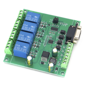 DC 7-24V Power Supply Four Channel <strong>Relay</strong> <strong>Module</strong> 8Bit MCU MAX3232 RS232/TTL UART Support Modbus RTU 4 Way <strong>Input</strong> 4 Way <strong>Output</strong>