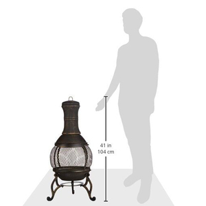 流行设计木材燃烧加热器立式迷你Chiminea金属篝火室外花园火坑