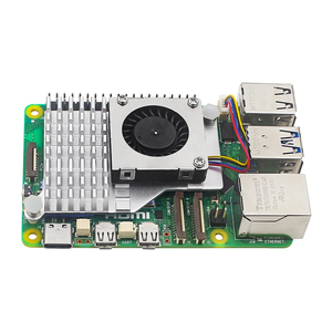 Raspberry Pi 5 enfriador activo disipador de calor de aluminio PWM ventilador ajustable de velocidad negro plata azul radiador de refrigeración para RPI 5 Pi5 - Product Image 2
