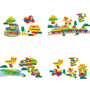 Erken eğitim bulmaca büyük parçacık plastik yapı taşı DIY montaj yapı taşı oyuncak depolama çocuklar için set - Product Image 1