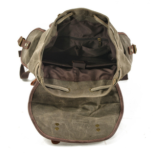 Laptop Backpack Backpack Bags Water Resistant Wax Canvas Unisex 9508 Waterproof Polyester <strong>String</strong> Computer Interlayer Soft <strong>Handle</strong> - Product Image 5