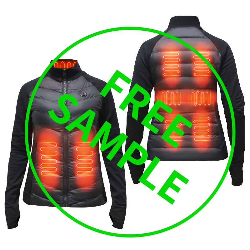 Veste en fourrure personnalisée réfléchissante par USB chargeant la batterie Style décontracté fermeture éclair tourmaline veste chauffante costume personnalisable