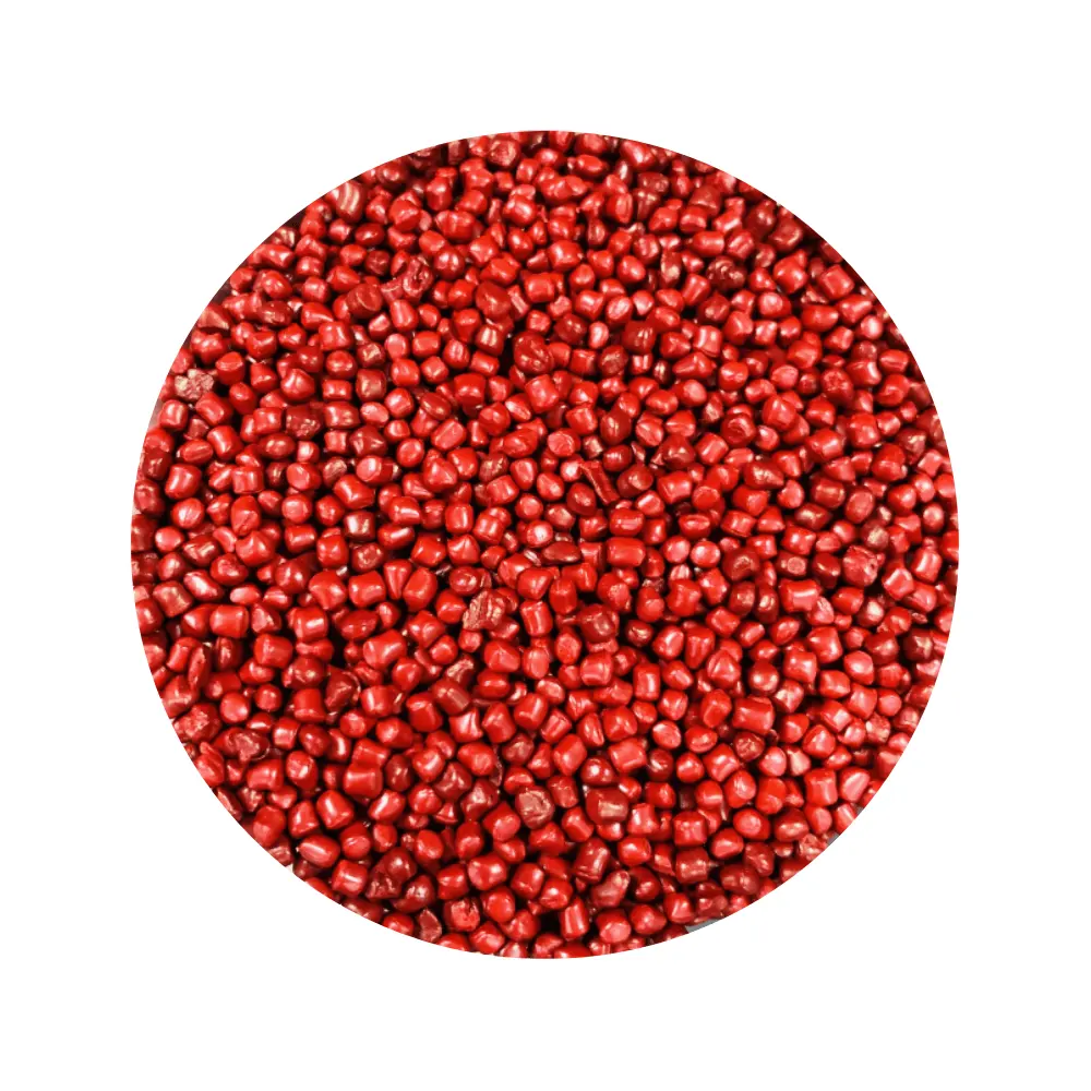 Prezzo di fabbrica masterbatch colore rosso Poly Bag Granule hdpe in resina colore rosso masterbatch