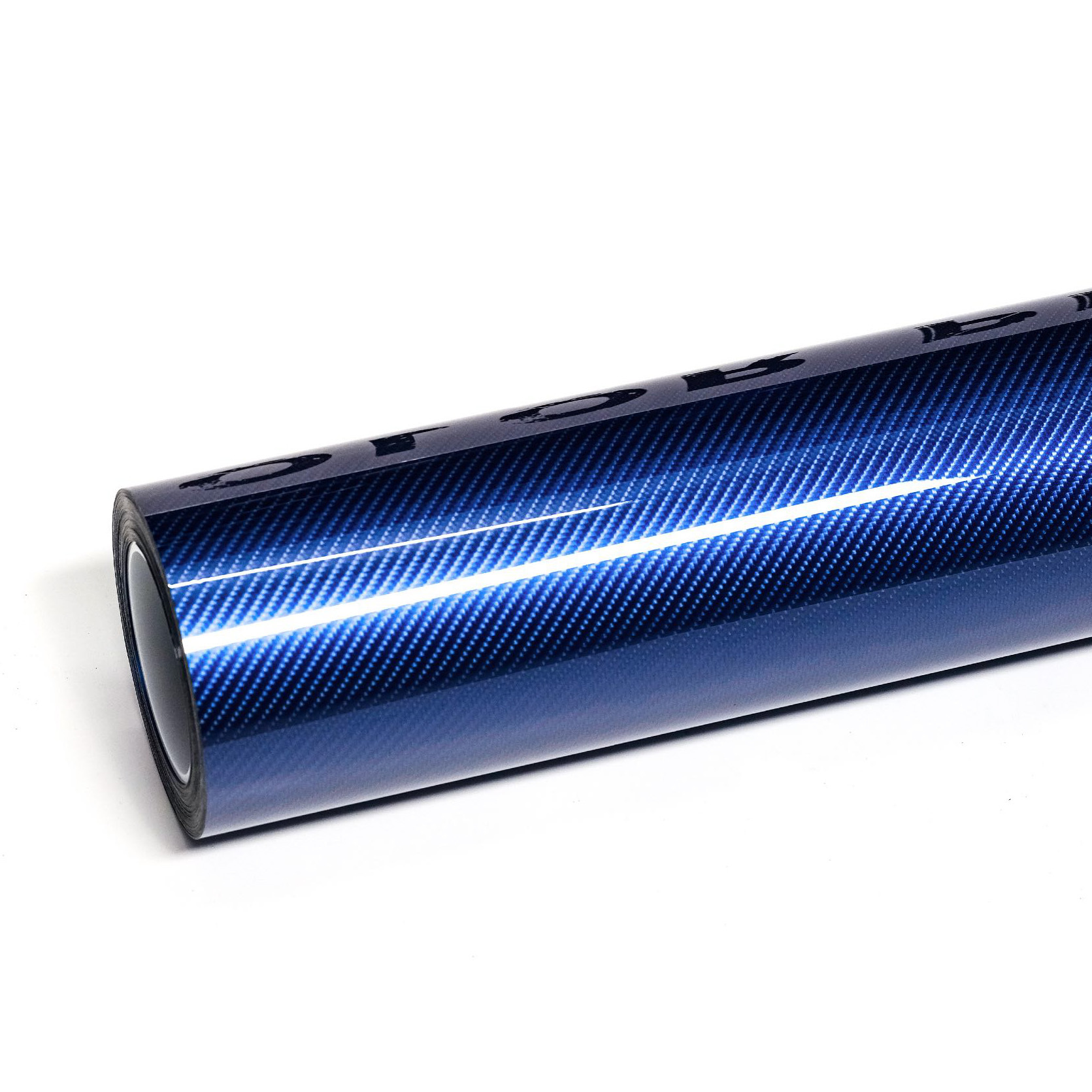 Fibra de carbono azul brillante TPU