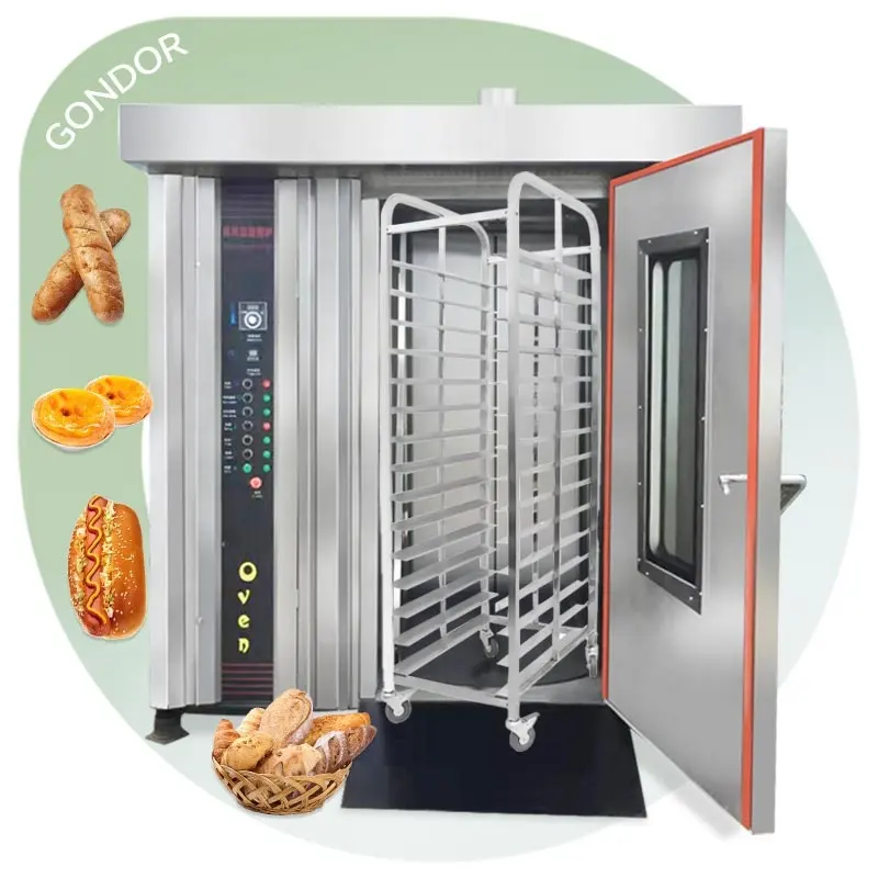 Rotery multifunzione ruotare Pita di alta qualità industria del forno a Gas rotativo utilizzato pane fare per biscotti e biscotti