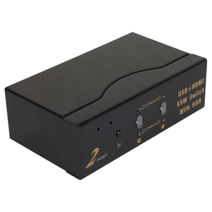 VCOM 2 in <strong>1</strong> Out HDMI <strong>KVM</strong> Switcher Hotkey Ir Remote Control Dual Computer to Monitor 4K Keyboard USB <strong>Switch</strong>
