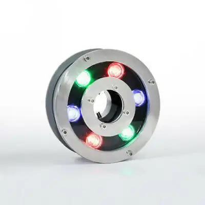 Rvs 6W Rgb Auto Kleur Veranderende Zwemmen Fontein Zwembad IP68 Waterdichte Onderwater Licht