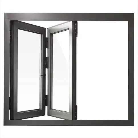 Hot-vendita prezzo all'ingrosso della fabbrica verticale fisarmonica di vetro scorrevole finestre e porte a taglio termico in alluminio Bi finestra pieghevole