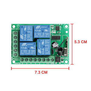 433Mhz DC 12V universale Wireless RF telecomando interruttore Radio relè 4CH modulo ricevitore e telecomandi intelligenti trasmettitori - Product Image 2