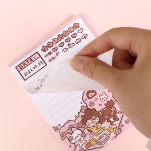工厂定制设计制作记事本纸笔记卡通无胶办公记录笔记纸 - Product Image 3