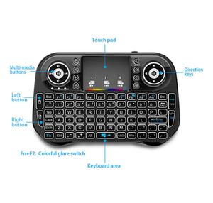 Hot Selling Colourful Mini 2.4G Wireless <strong>Keyboard</strong> I10 Air Mouse Balcklit <strong>Keyboard</strong> Mouse with Touchpad - Product Image 4