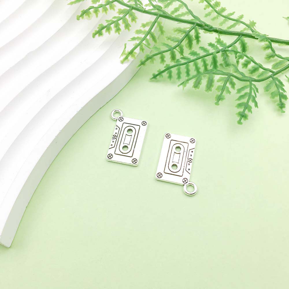 1 bande magnétique argent antique - 2,7g - 16*24mm - 9165