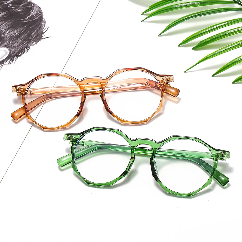 Gafas de moda para mujer y niña, anteojos retro de color acetato, lata con accesorios para gafas, luz azul