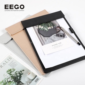 <strong>A4</strong> Pu Leather Office <strong>Conference</strong> Presentation <strong>Folder</strong> Clipboard Hardboard Profile Clip Clipboard File Binder With Pen Holder - Product Image 2