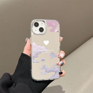 IPhone 16 için OEM ayna bulut 15 14 13 12 11 Pro max cep telefonu kılıfı Lens 2 in 1 karikatür TPU baskı darbeye arka kapak - Product Image 2