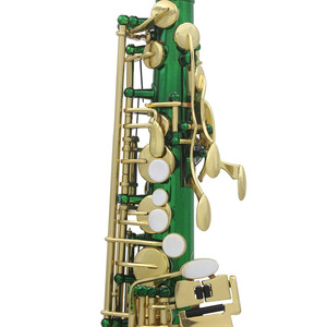 Alto saksafon zarif yeşil renk Eb pirinç gövde alto saksafon enstrüman - Product Image 3