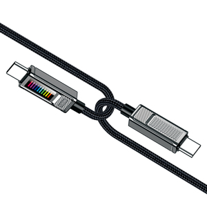 KAKUSIGA, nuevo producto, cable trenzado multifunción tipo C a tipo C LED PD100W, Cable de datos de carga rápida para teléfono móvil - Product Image 1