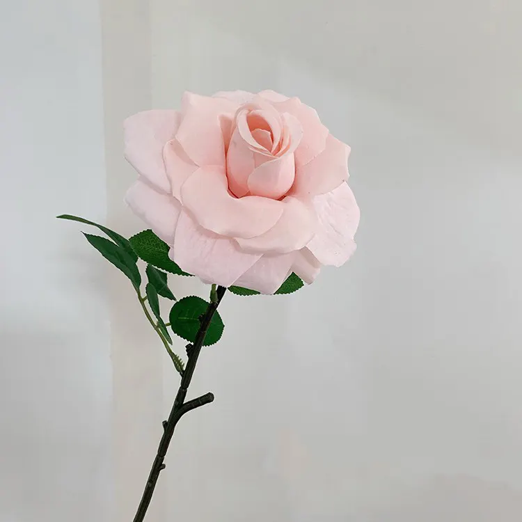 Atacado seda artificial mal olhado única rosa preservada flores artificiais realistas para casamento