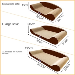 Deku juguete interactivo de lujo para gatos, papel corrugado, árbol para gatos, tablero para rascar de Sisal, sofá de madera, uso diario con infusión de hierba gatera sostenible - Product Image 2