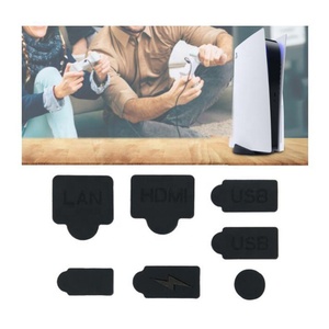 PS5คอนโซลเกมซิลิโคน7-in-1ชุดป้องกันฝุ่นปลั๊กป้องกันฝุ่นอุปกรณ์เสริมที่คลุมอินเตอร์เฟซ HDMI USB ชุดป้องกันฝุ่น