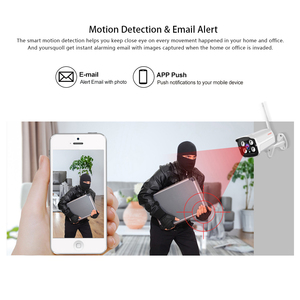 LOOSAFE-sistema de cámaras de seguridad inalámbricas XMEYE, kit de audio para exteriores, 4 canales, 1080P, Wifi, NVR, cctv, 2MP, impermeable - Product Image 5