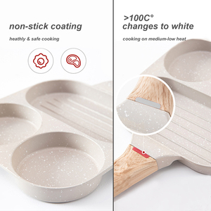Die đúc nhôm 3 trong 1 Frying Pan cảm ứng dưới trứng bít tết ăn sáng không dính Frying Pan với đơn vị - Product Image 2