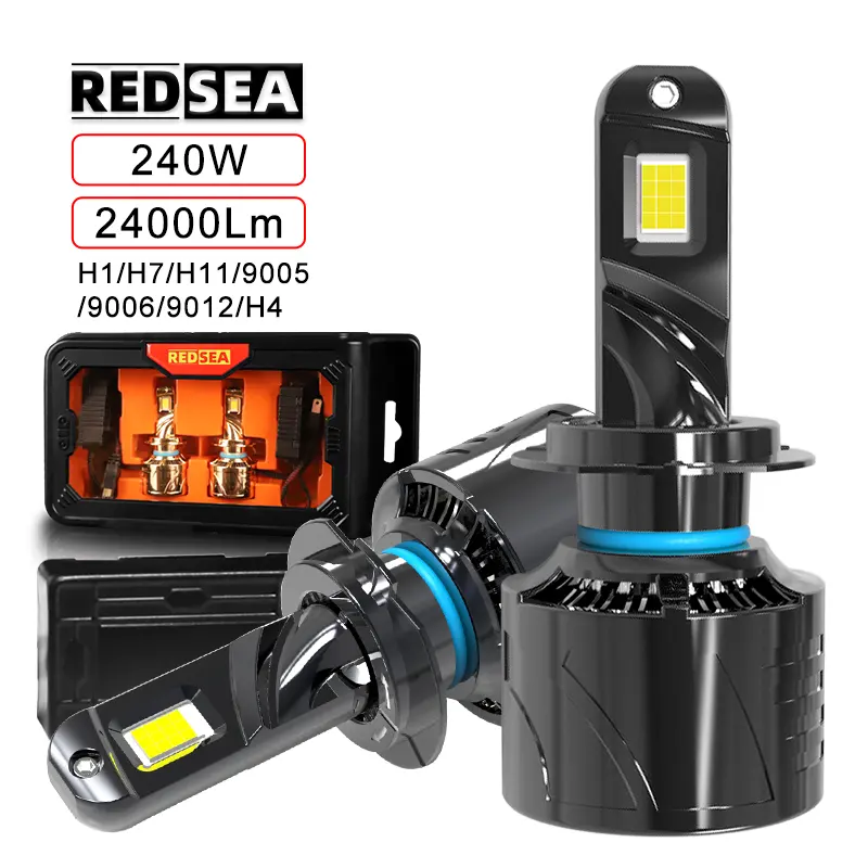 REDSEA X10 Super brillante 130W 13000 Lumen H11 Led faro bombilla de luz de coche haz Alto y Bajo H1 H4 faros Led 9005 9006