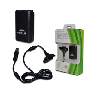 2 In 1 For Xboxs360充電式バッテリーパックキットUSB充電器ケーブルバッテリーXboxs360コントローラー充電コード用 - Product Image 1