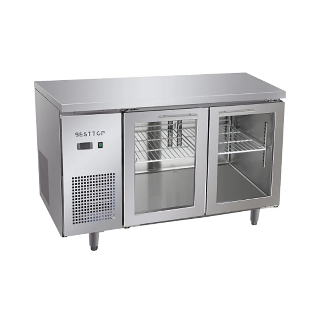 Congelatore da tavolo sottopiano commerciale Display di fabbrica frigorifero a raffreddamento diretto cucina cibo mantenere freschi i frigoriferi da banco