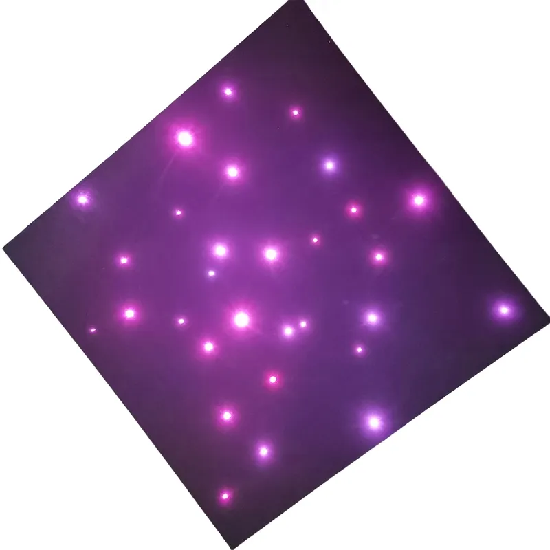 Karpet serat optik hitam pencahayaan bintang ruang sensorik karpet cahaya serat optik karpet bintang