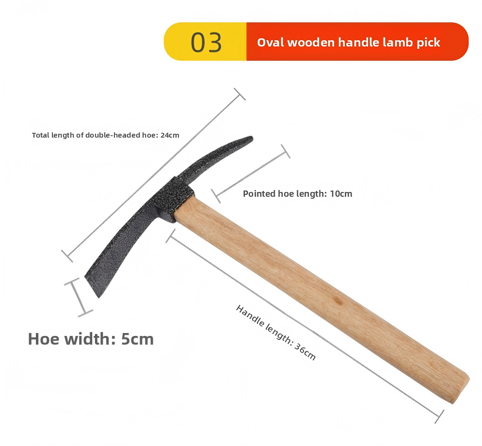 SY17 Square Head Wooden Handle Small Pickaxe
