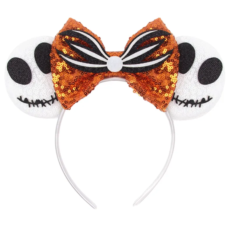 Nueva diadema de Halloween moda lentejuelas orejas de ratón mujeres Festival diadema niñas accesorios para el cabello niños regalo fiesta cabeza desgaste
