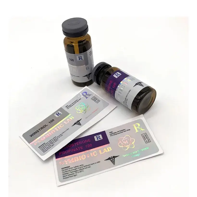 Personalizar baixo MOQ private label drogas rótulos para a medicina garrafa embalagens rótulos