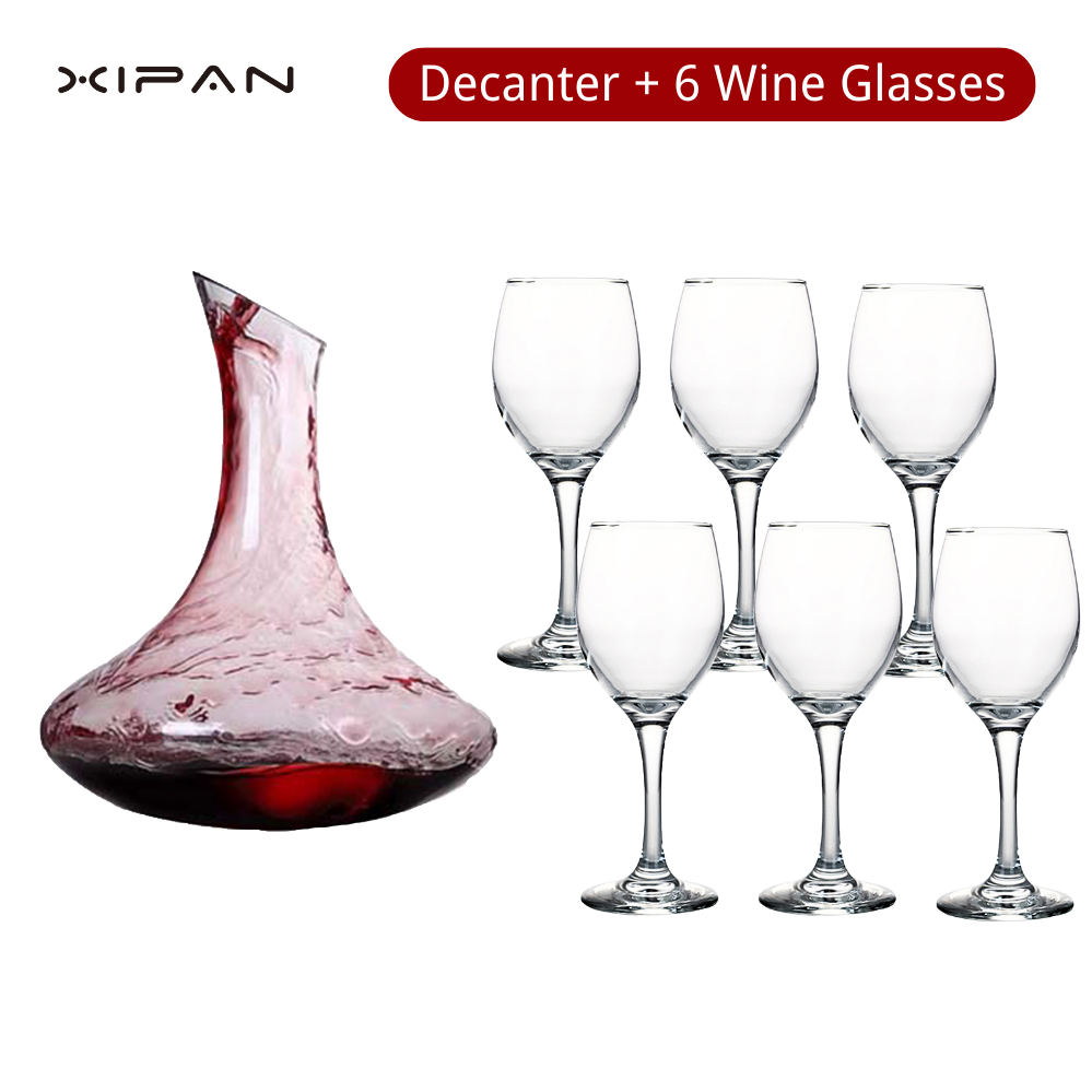 1 Decanter + 6 bicchieri