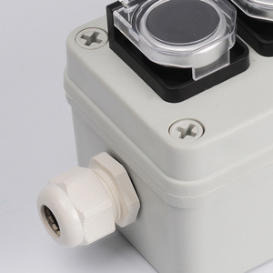 Interruttore elettrico interruttore a pulsante auto-Reset per arresto di emergenza/avvio 1NO combinazione plastica scatola 220V - Product Image 3