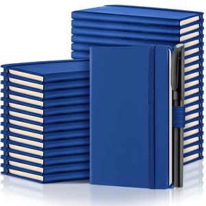 Fabricante venta directa de fábrica personalizado A7 Cuaderno Rojo Pequeño bolsillo diario cuaderno de notas con bolígrafo - Product Image 3